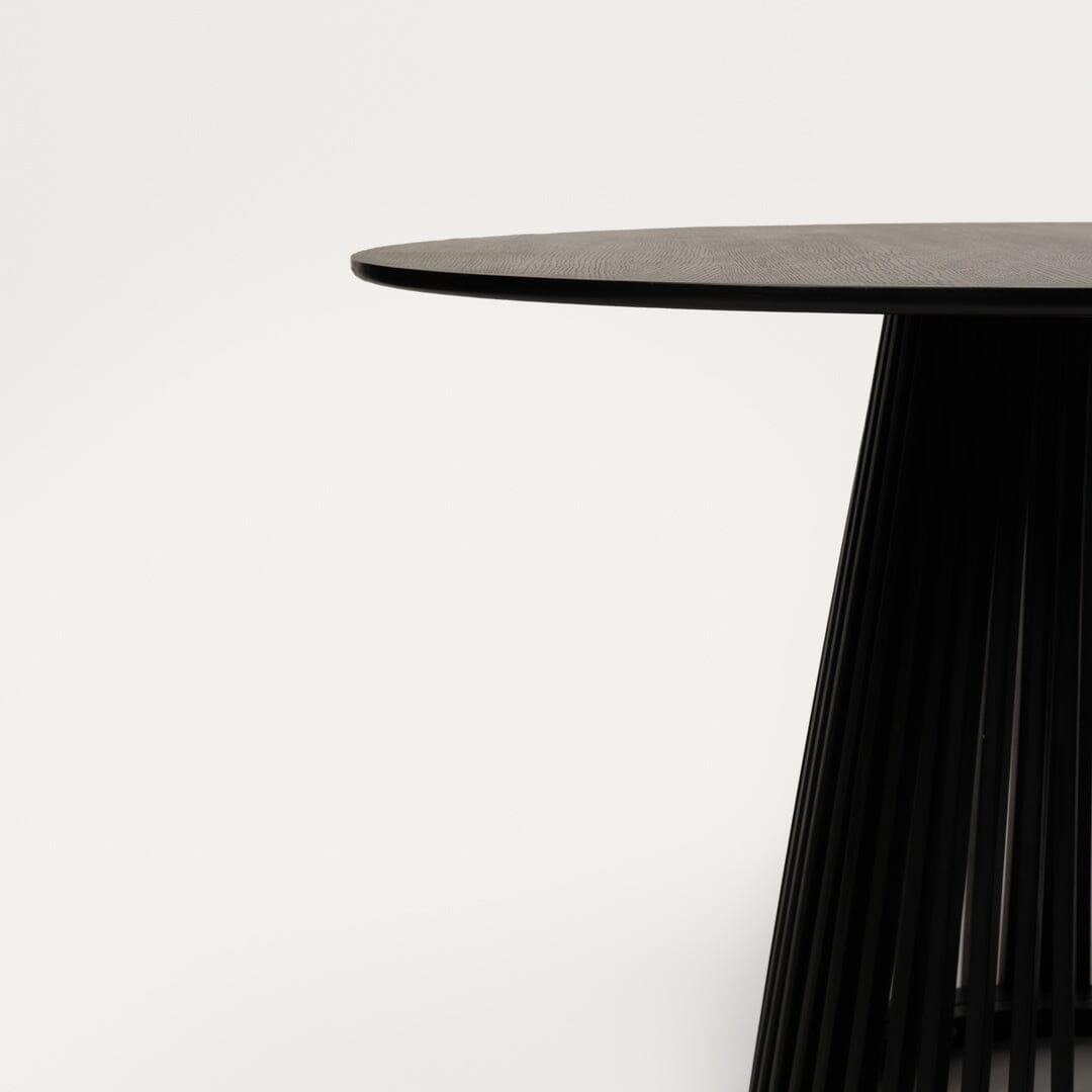 Willow Black Dining Table Set - 4 Seater - Black Ella Armchairs - 120cm
