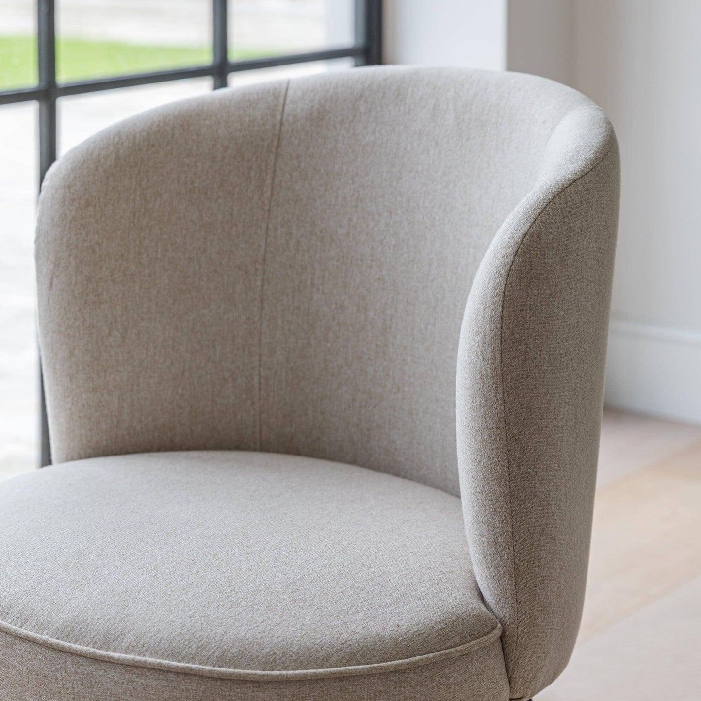 Willow Black Round Dining Table Set - 4 Seater - Jacob Sand Dining Chairs - Laura James