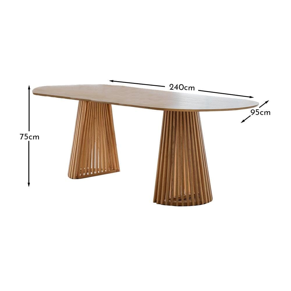 Willow Pale Oak Oval Dining Table