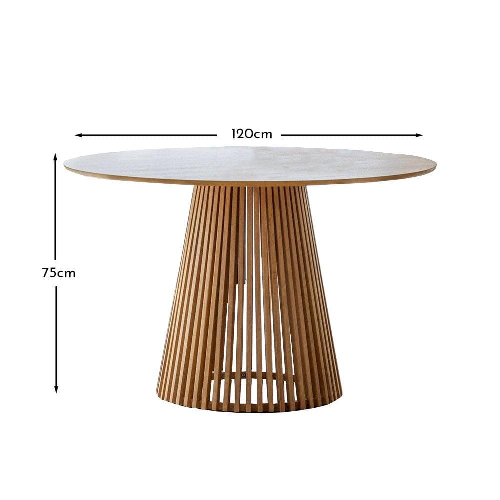 Willow Pale Oak Round Dining Table