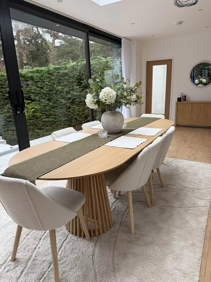 Willow Whitewash Oval Dining Table
