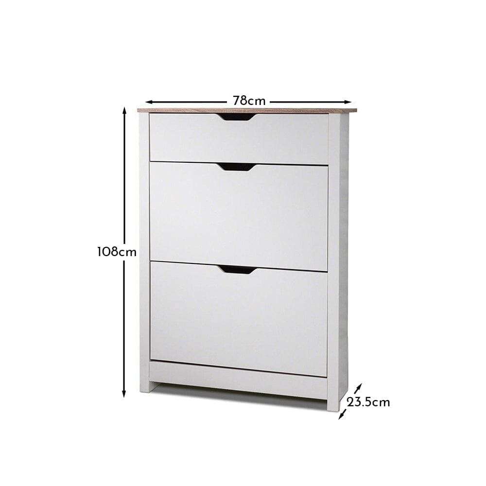 Windsor Shoe Cabinet - 3 Door - Laura James