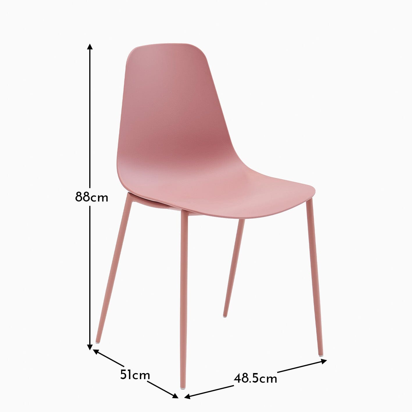 Wren Garden Dining Chair - Set of 2 - Dusty Pink