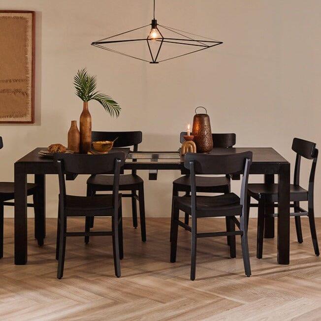 Magnus Black Wood extendable dining table - Laura James