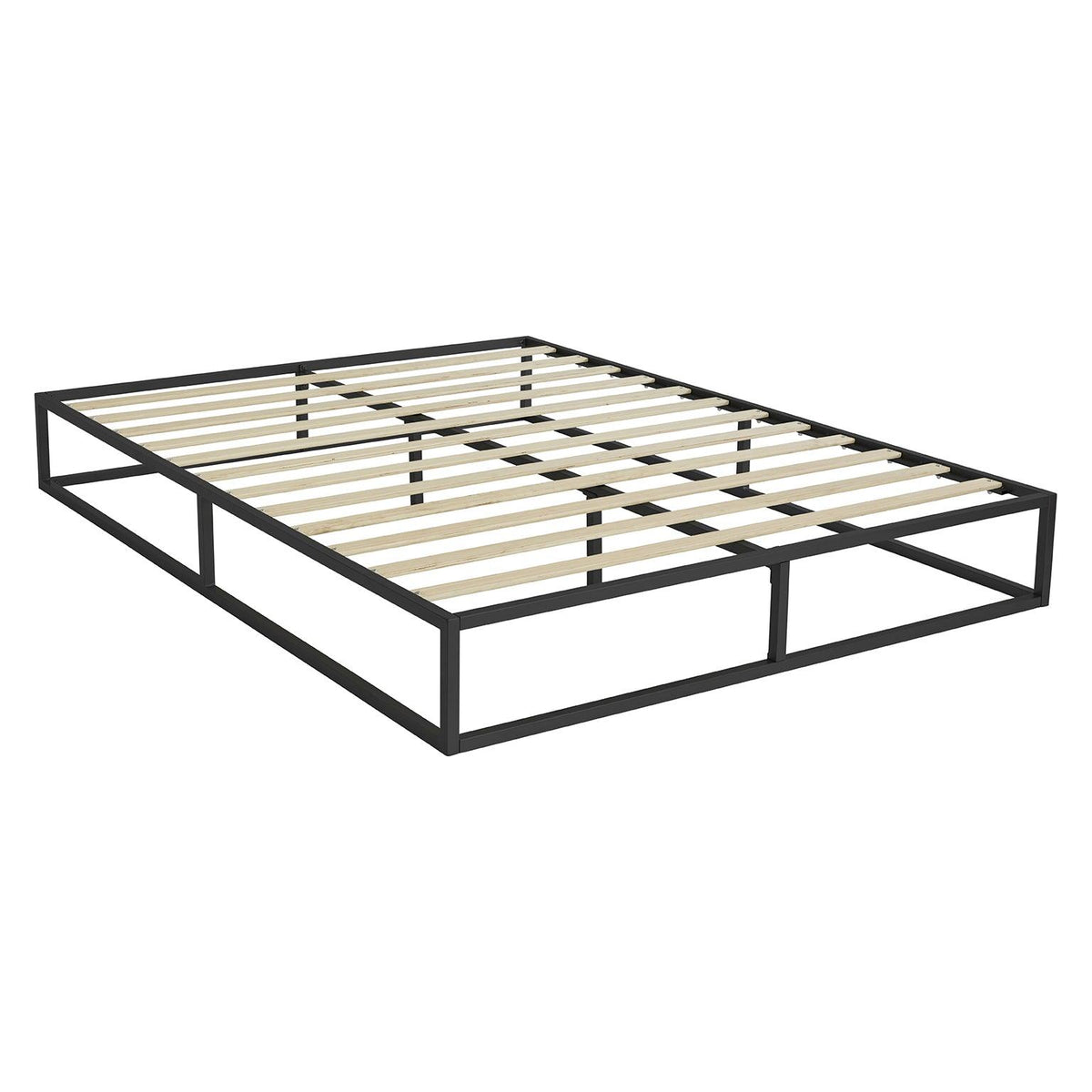 OUTLET-Indy Metal Platform Bed Double Black - Laura James
