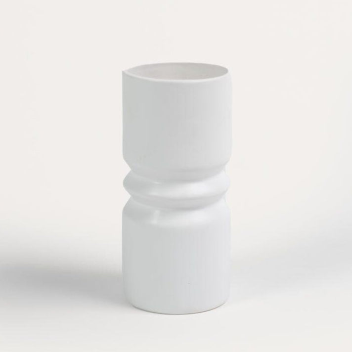 Small white ceramic vase - Laura James