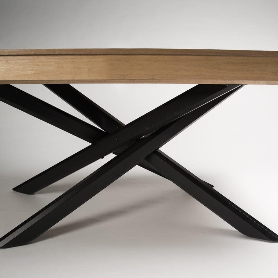 Amelia Oak Dining Table with Black Legs - Laura James