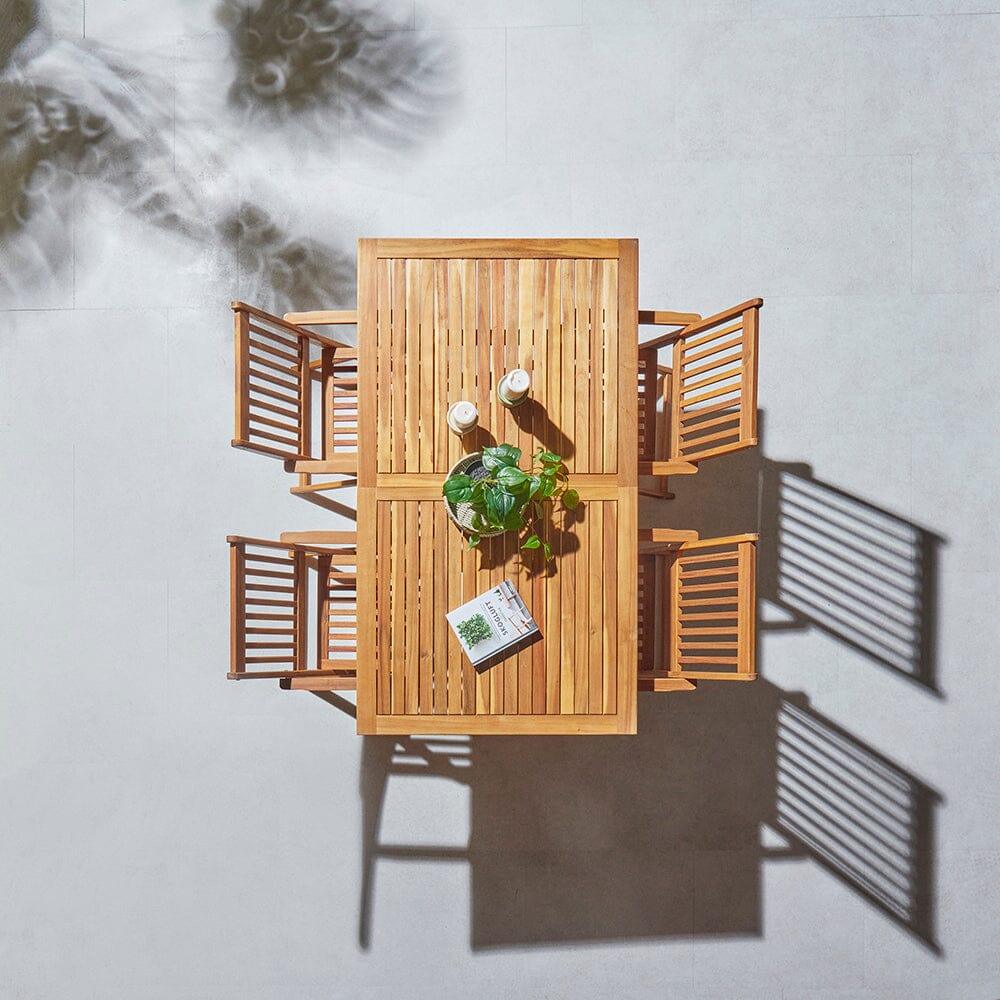 Ashby 4 Seater Wooden Dining Set - 120cm