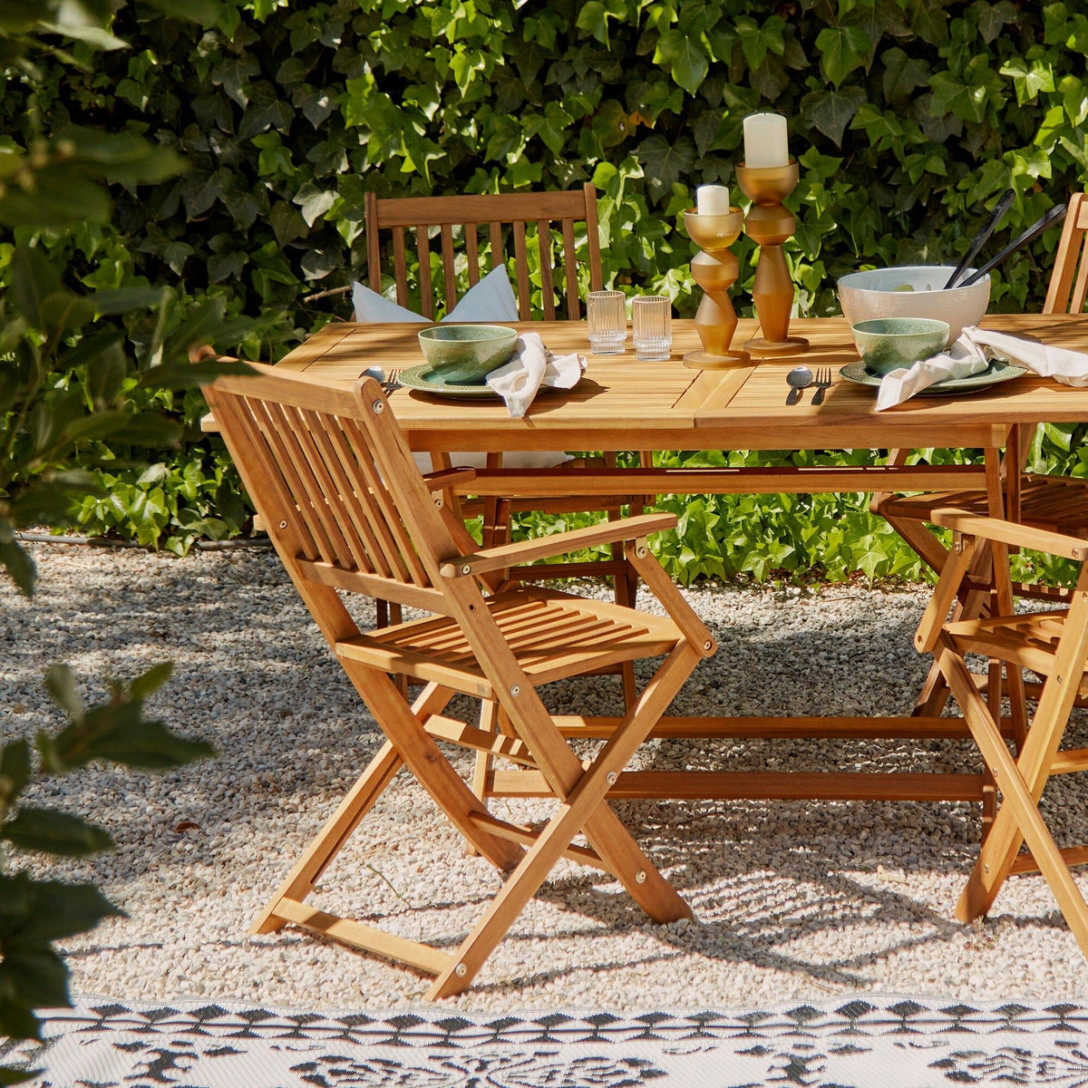 Ashby 4 Seater Wooden Dining Set - 120cm