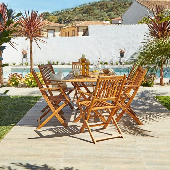 Ashby 6 Seater Wooden Dining Set - 150cm - Laura James