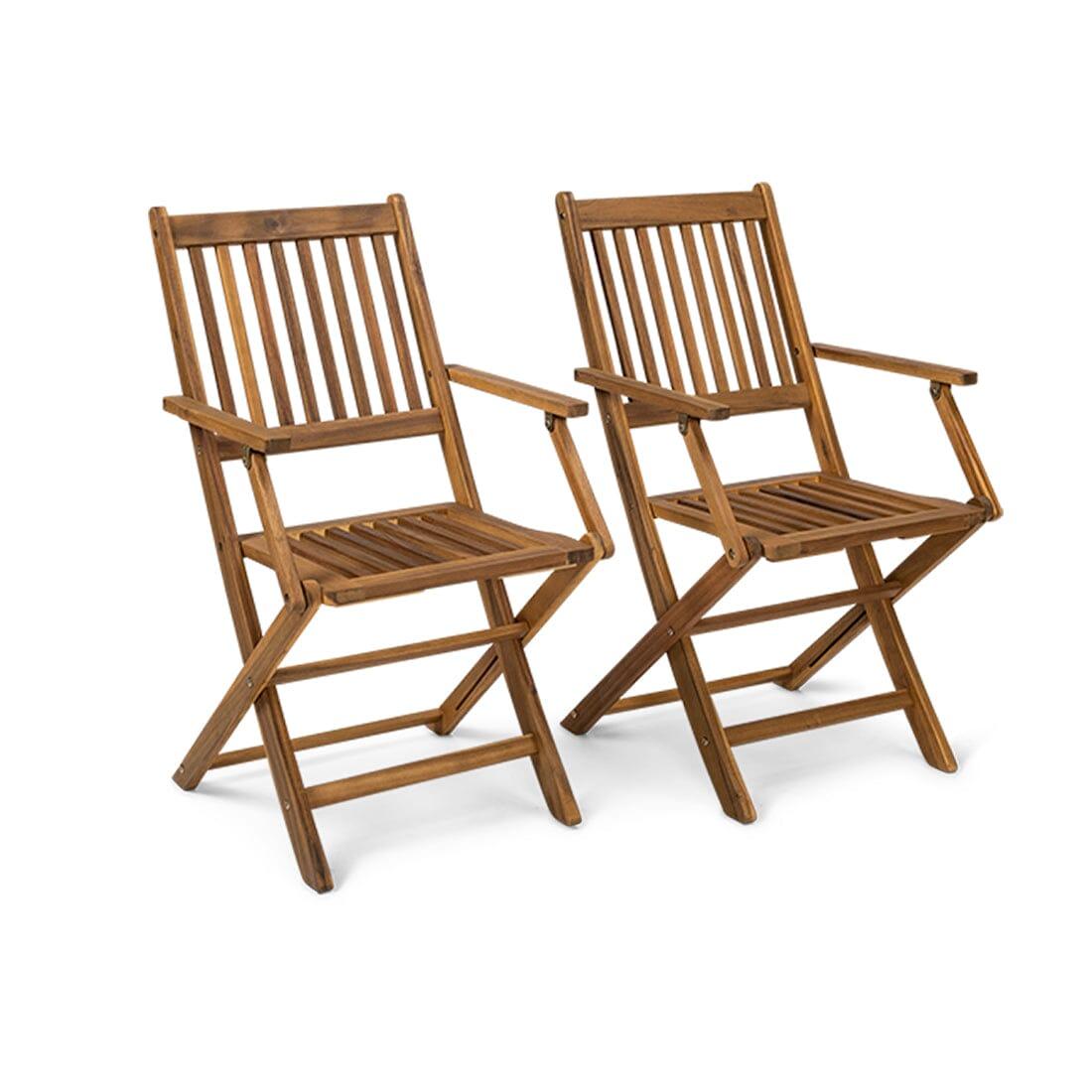 Ashby Wooden Folding armchairs - Set of 2 - Laura James