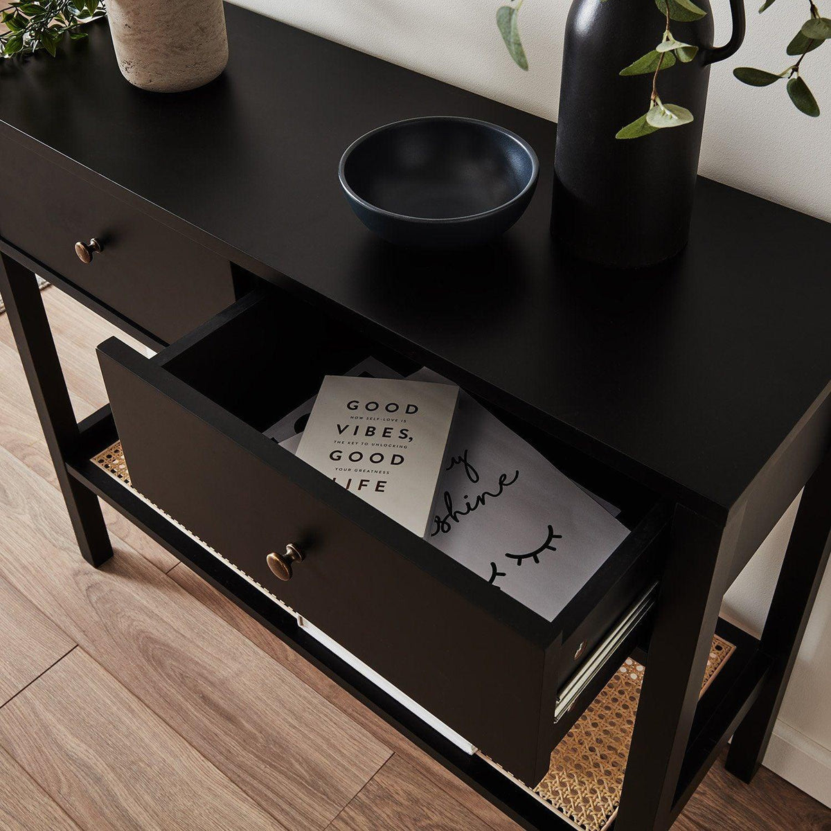 Charlie console table - black - Laura James