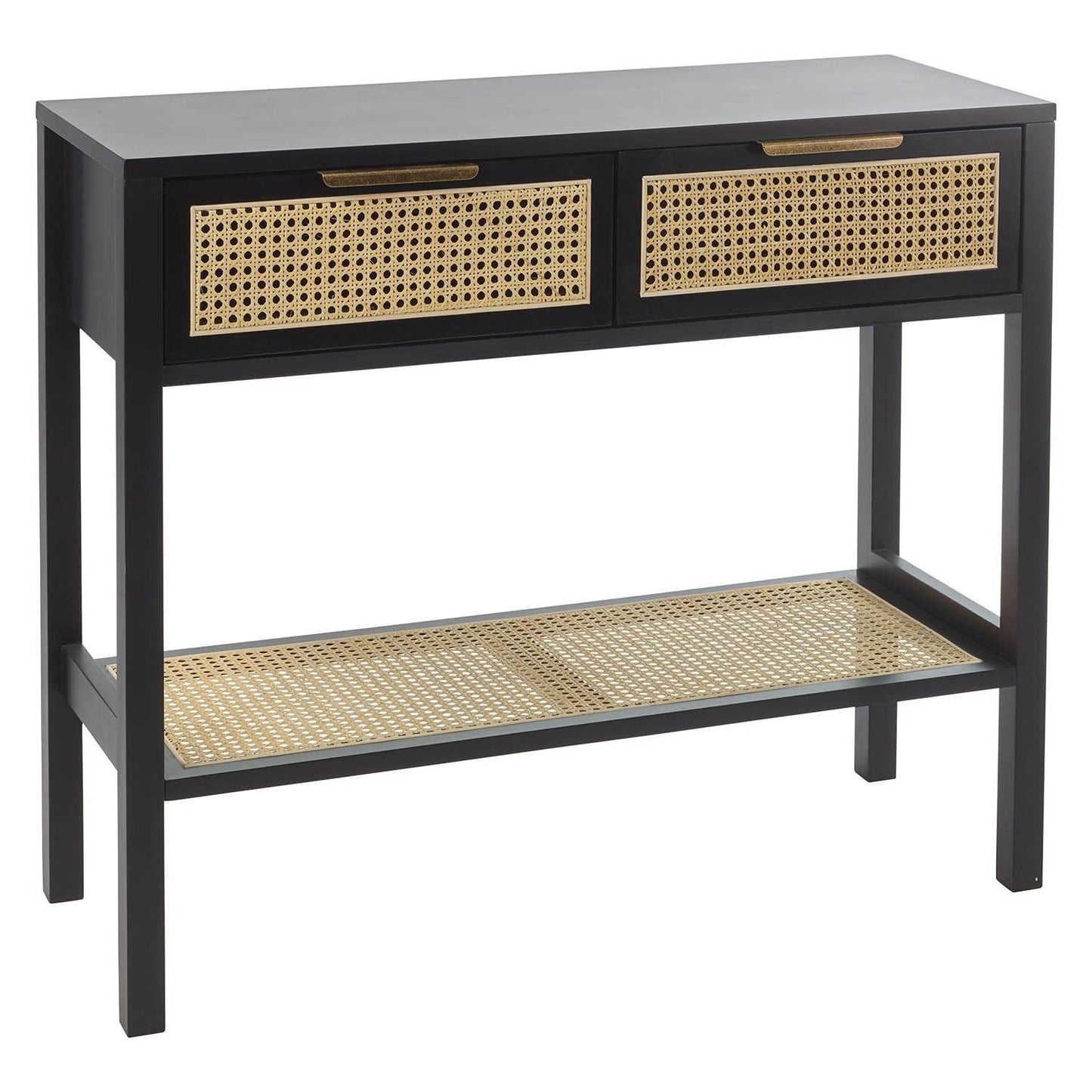 Charlie console table - cane front - black - Laura James