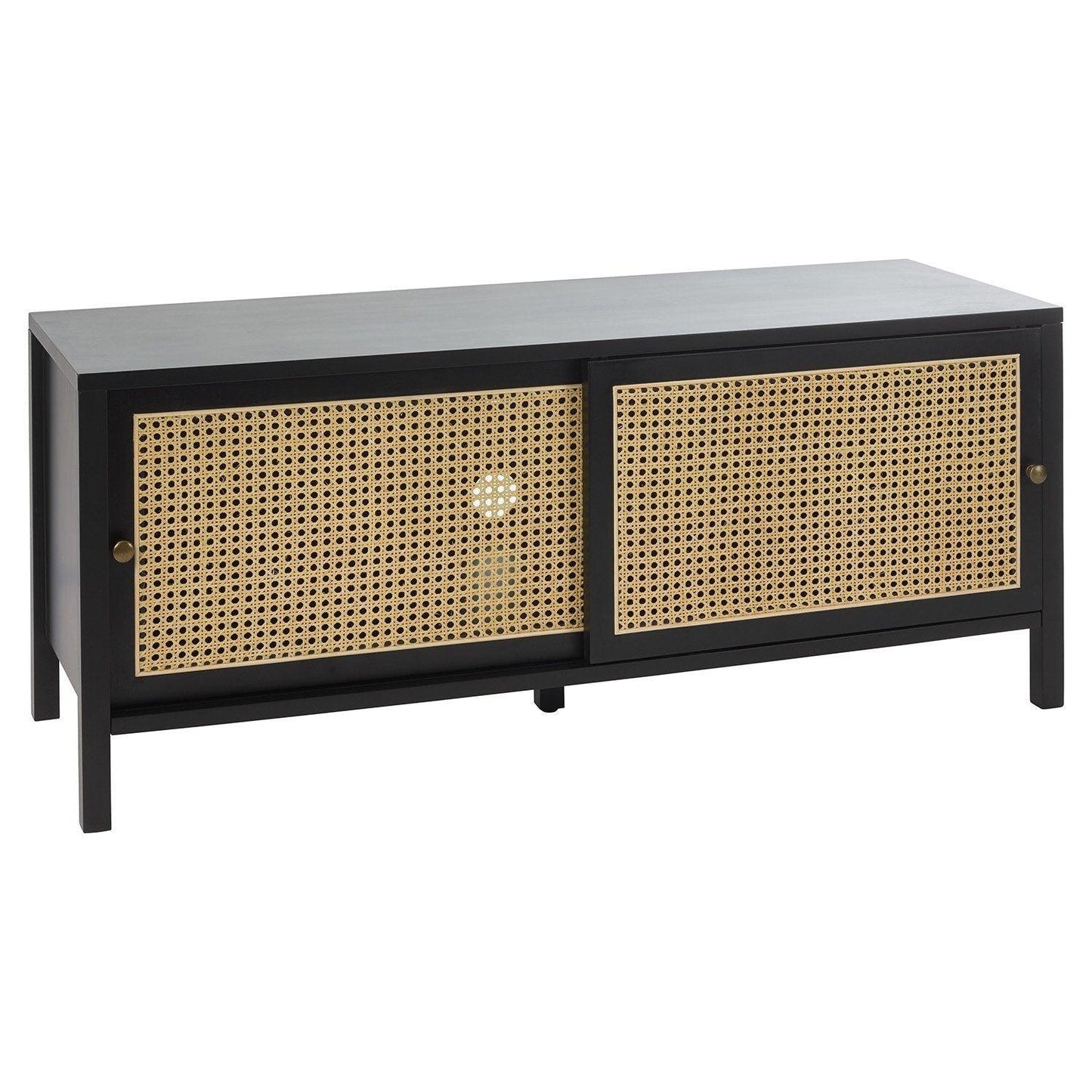 Charlie TV unit - cane front - black - Laura James