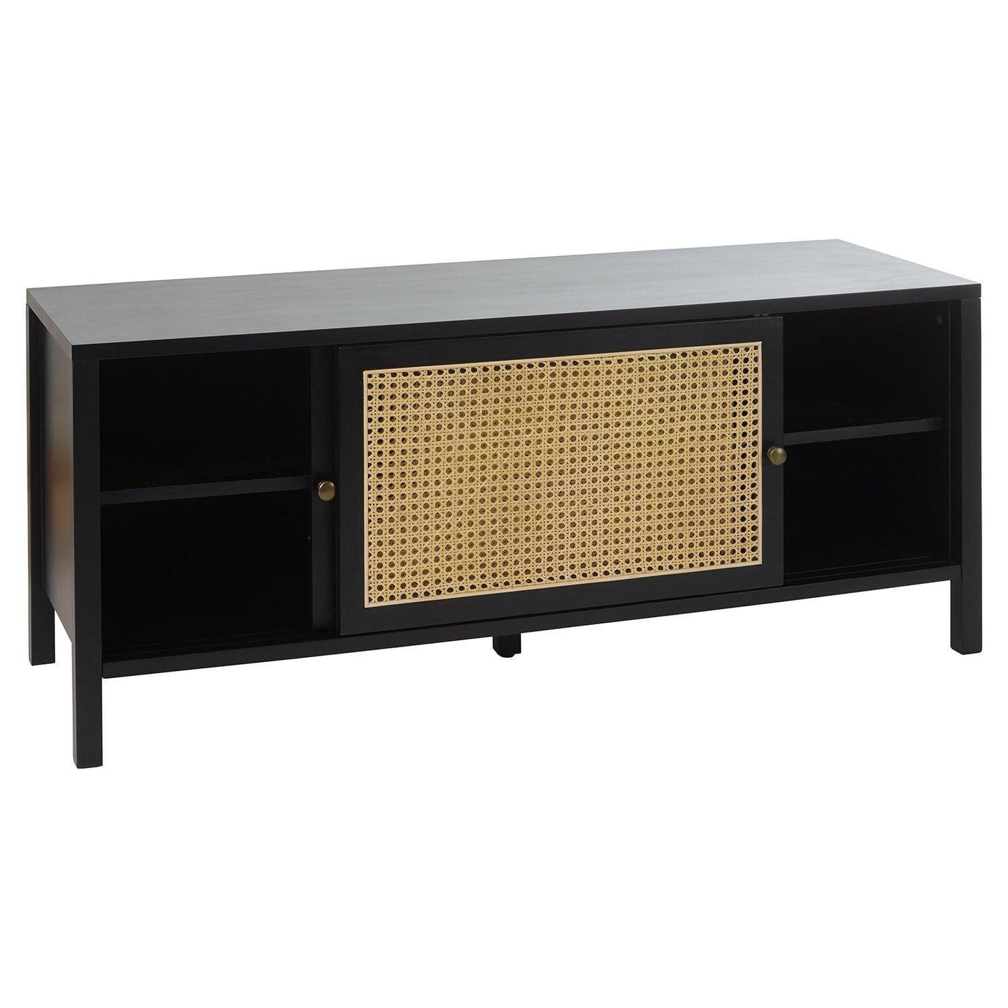 Charlie TV unit - cane front - black - Laura James