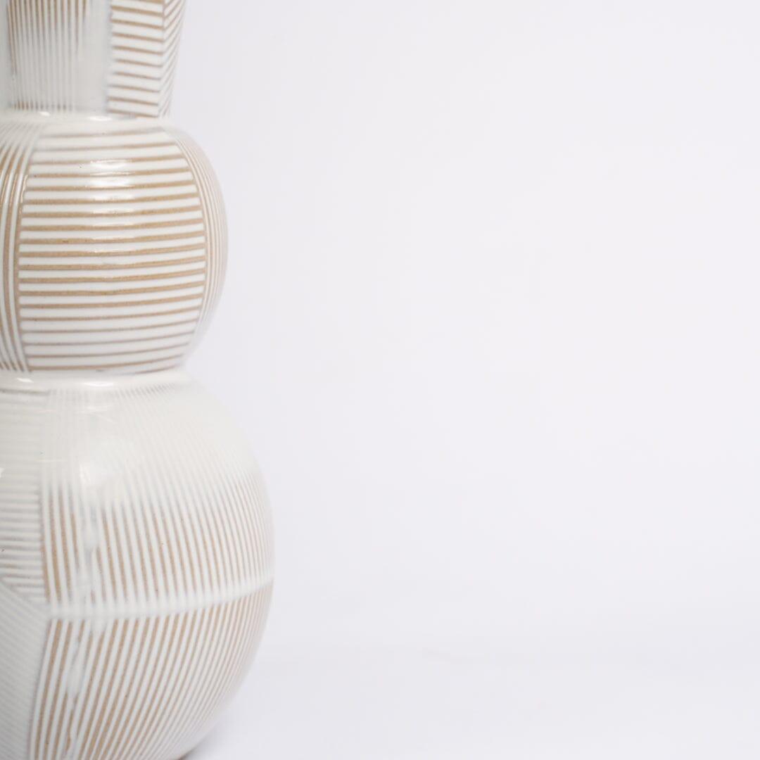 Colden 26cm Ceramic Vase, White - Laura James