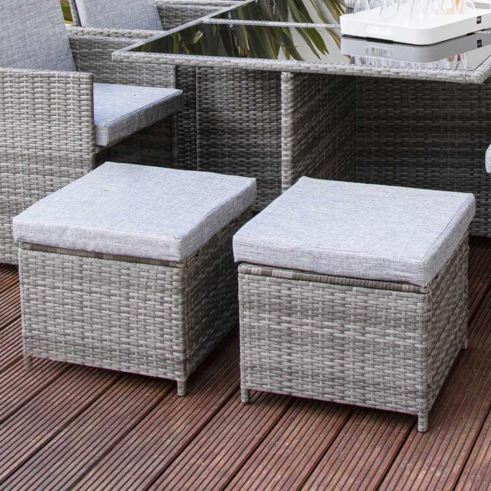 Cube dining set chair cushion covers - 8 seater - Laura James