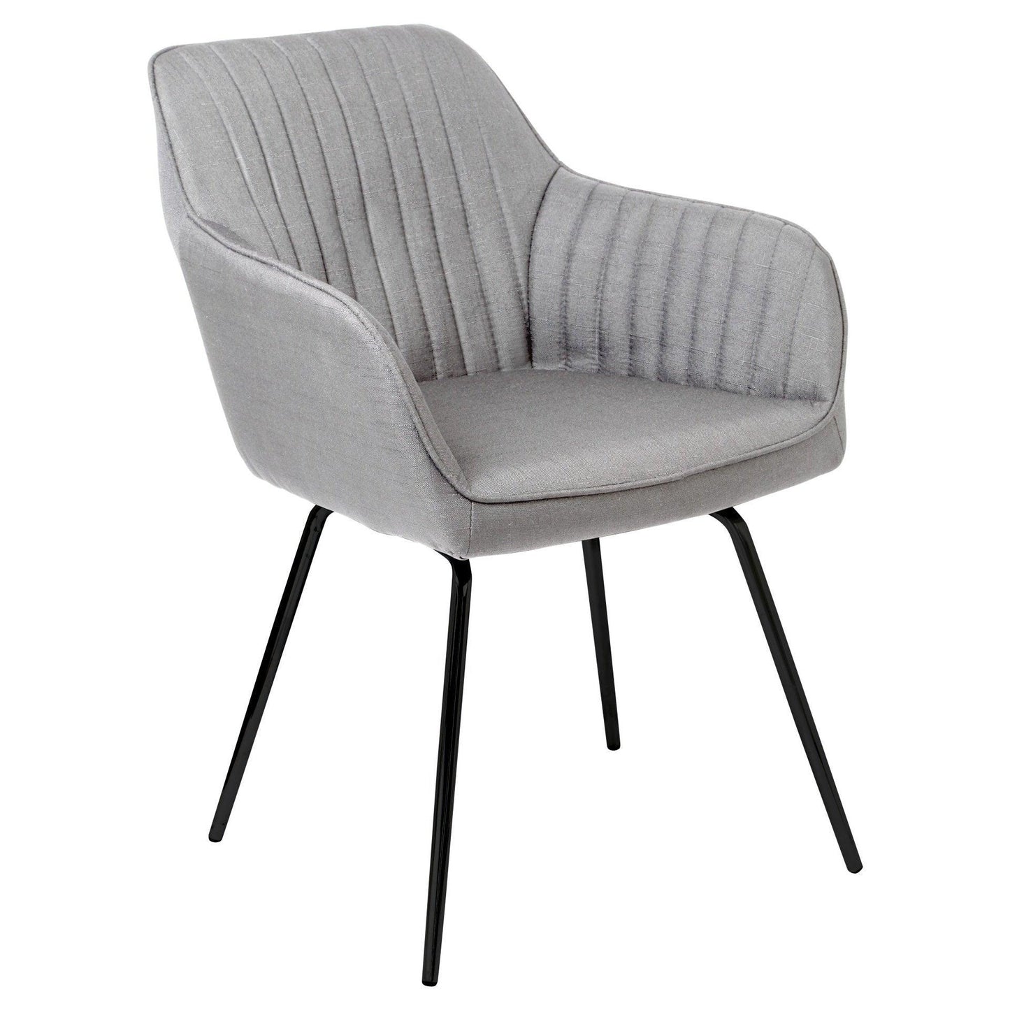 Darcy grey swivel chair - Laura James