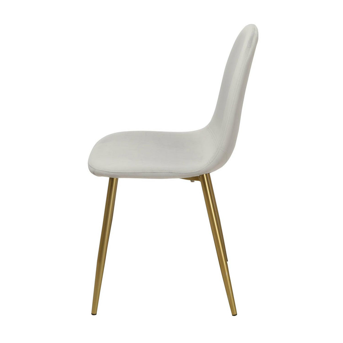 Ellis dining chair - grey velvet and gold - Laura James