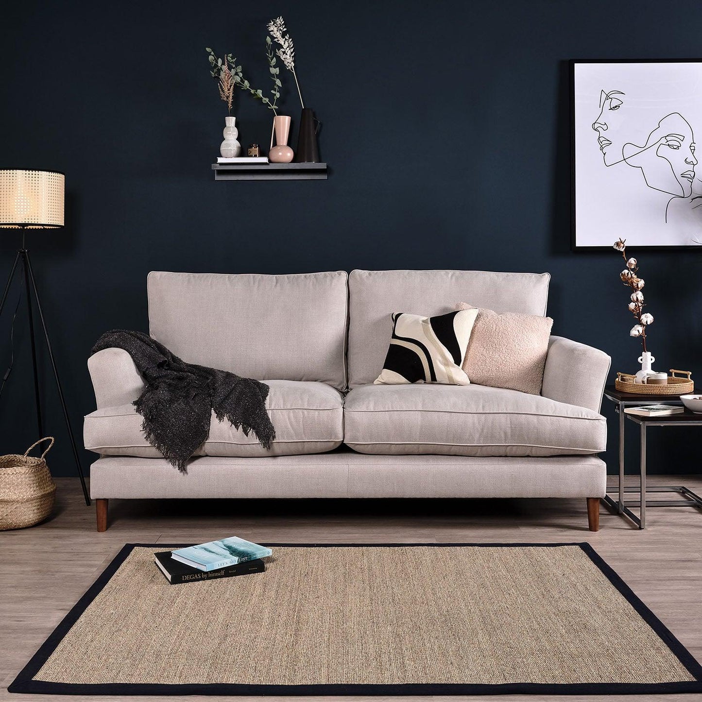 Frankie medium sofa - 3 seater - Natural Clay - Laura James