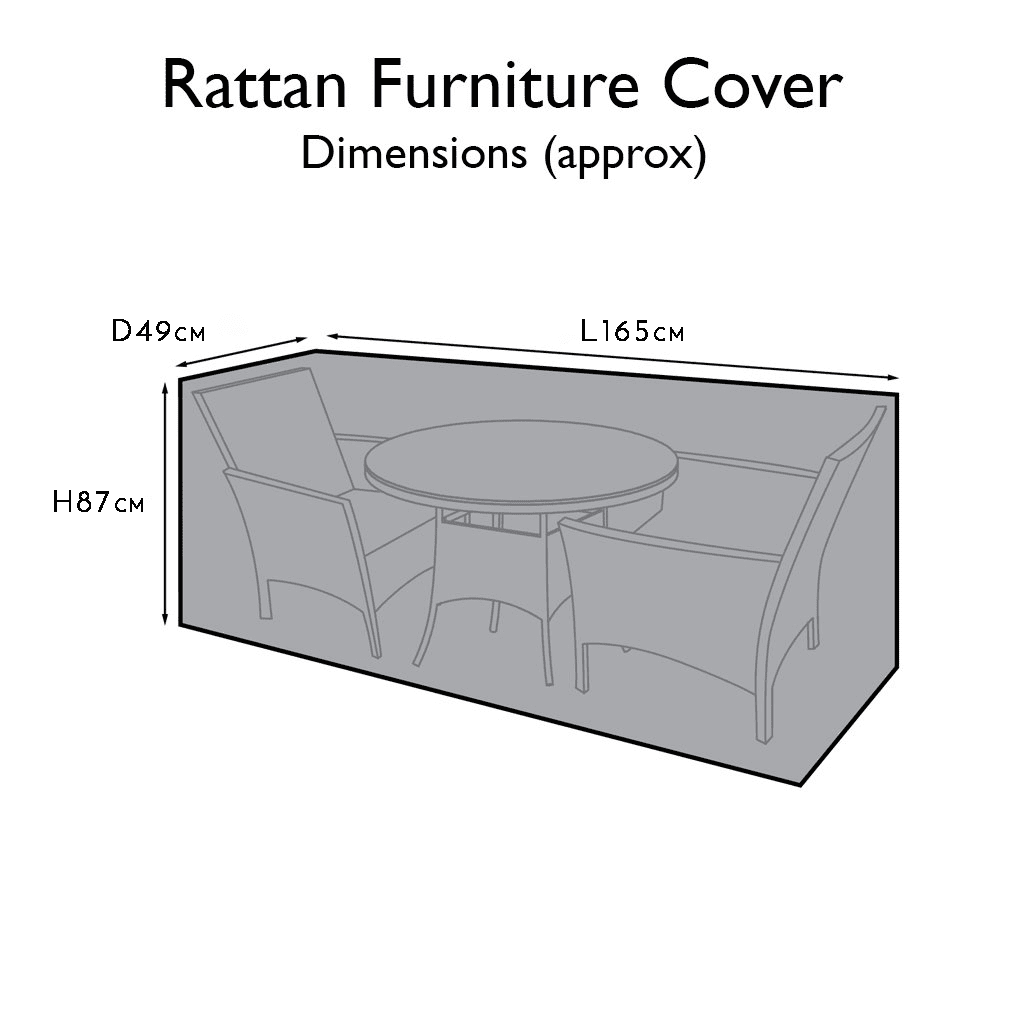 Outdoor Rattan Furniture Cover for 2 Seater Bistro Dining Set - Laura James