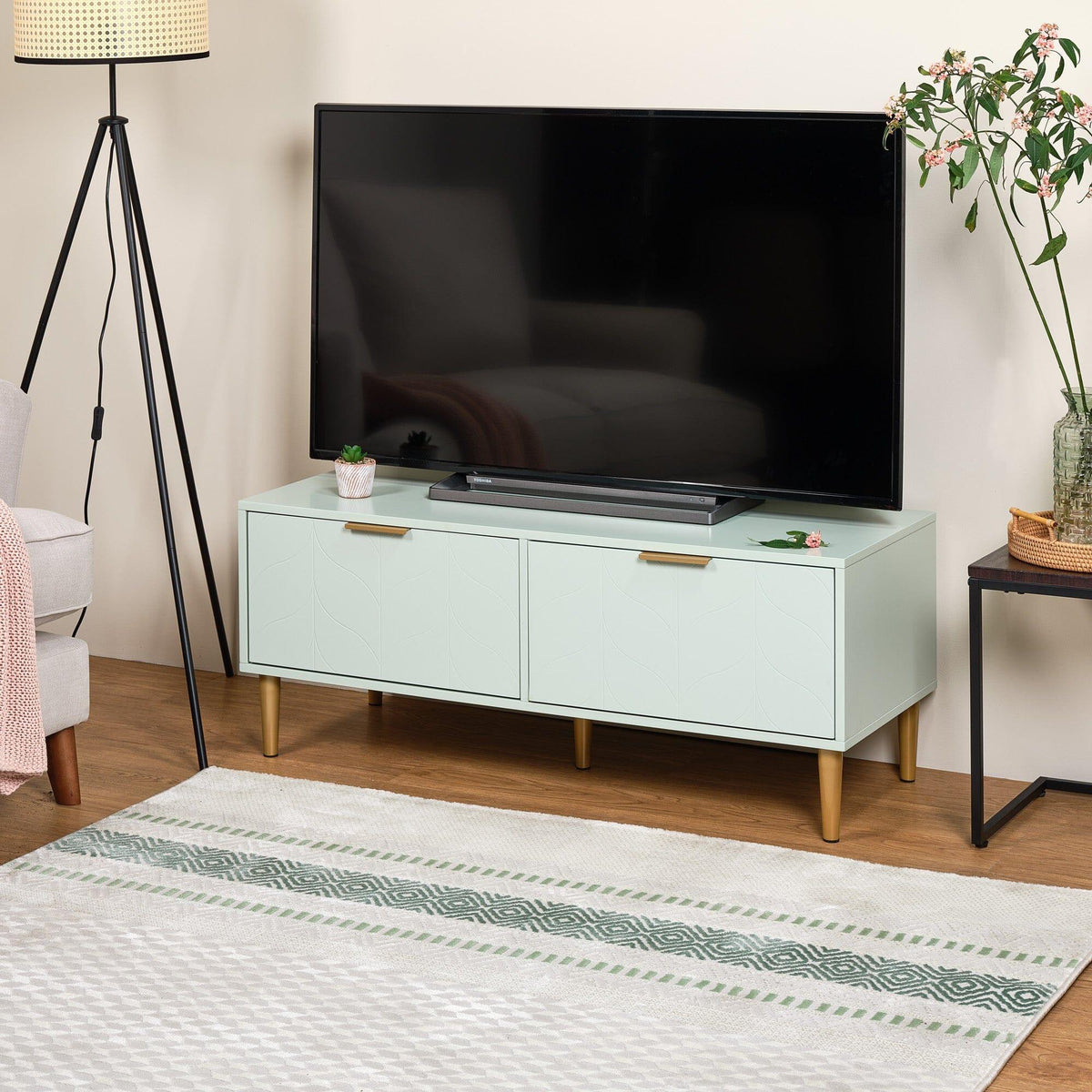 Gloria TV unit - pale sage green