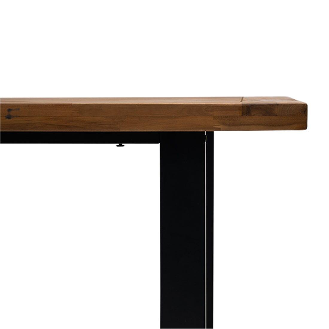 Hali 6 Seater Steel Acacia Top Dining Table 175cm - Laura James