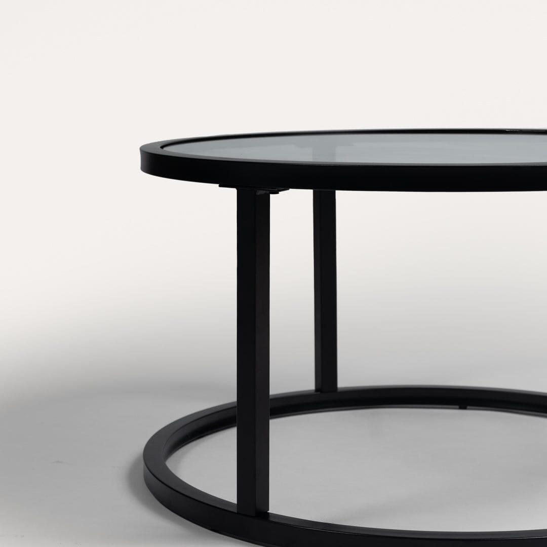Harris black round coffee table - Laura James