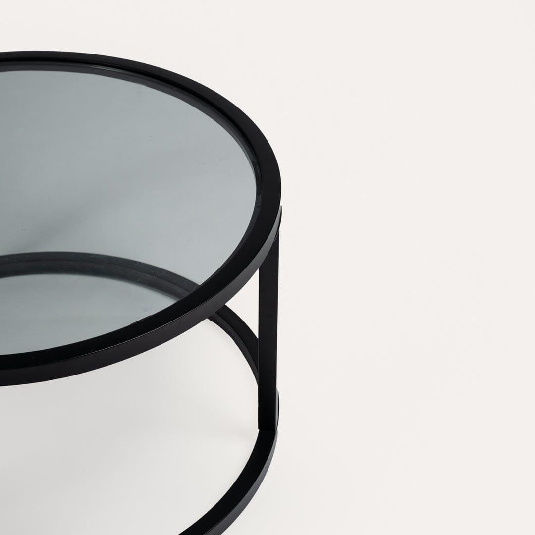 Harris black round coffee table - Laura James