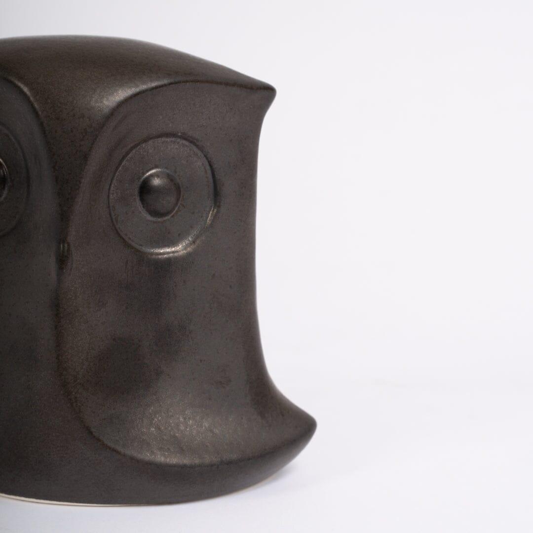 Hudswell 16cm Ceramic Owl Ornament - Black - Laura James