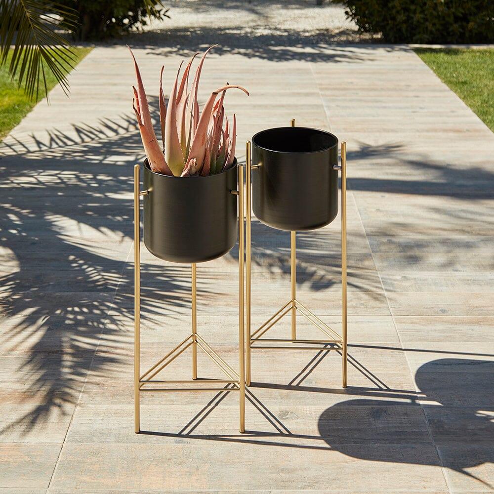 Katie Metal Planters Pair - Tall - Laura James