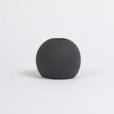 Kelton 6cm Ceramic Taper Candle Holder - Set of 2 - Black - Laura James