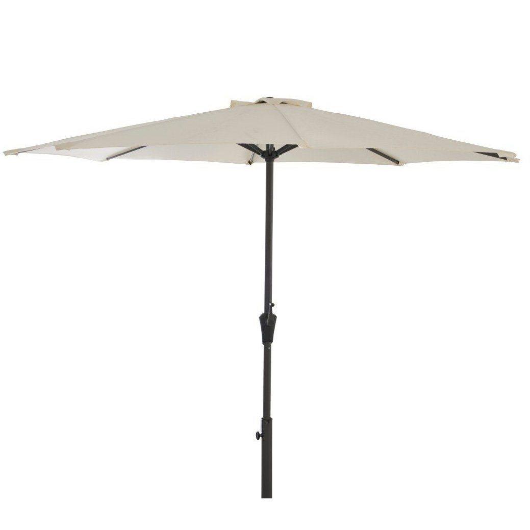 Kemble 6 Seater Rattan Round Outdoor Dining Set with Parasol - Rattan Garden Furniture - Black - Laura James