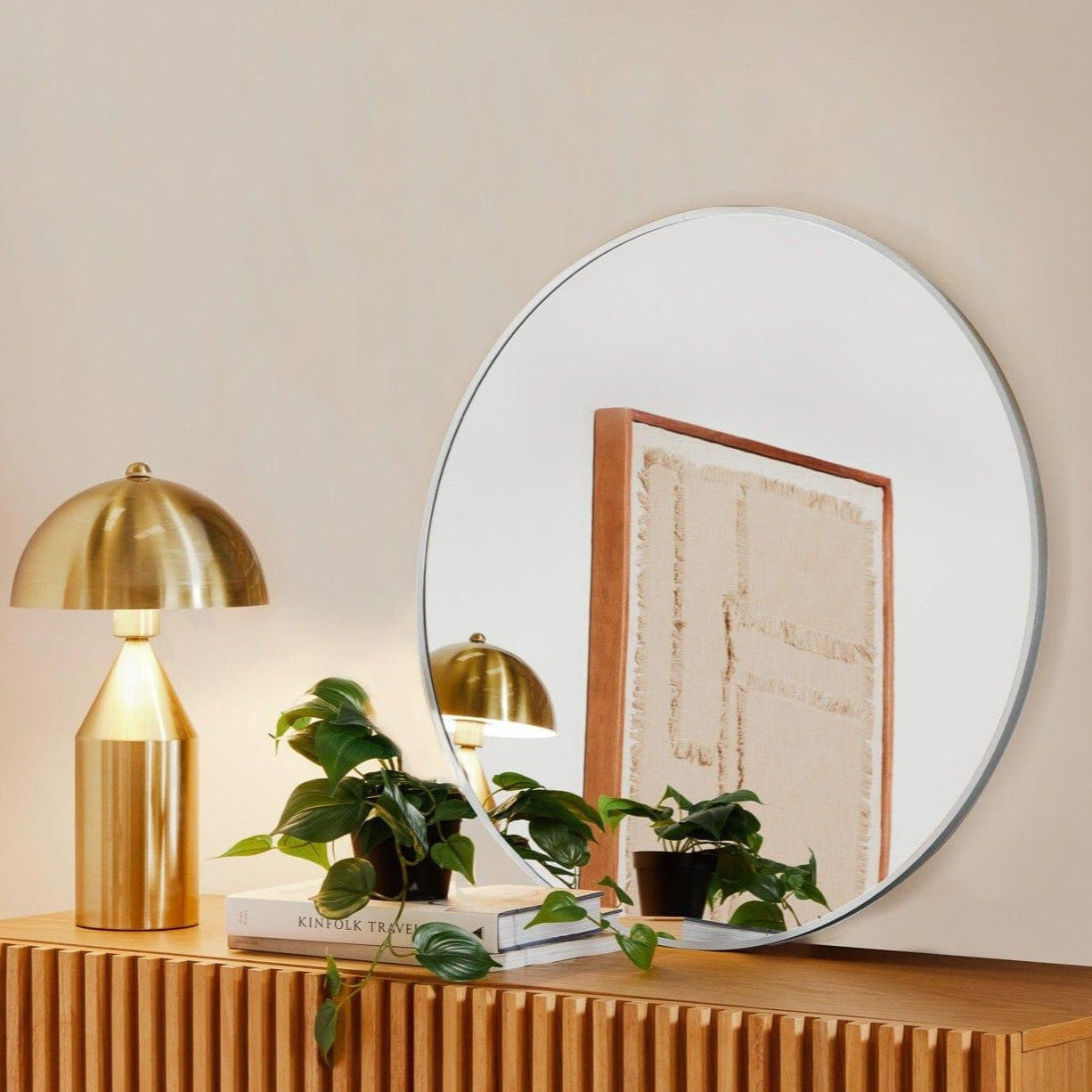 Round mirror - small - silver