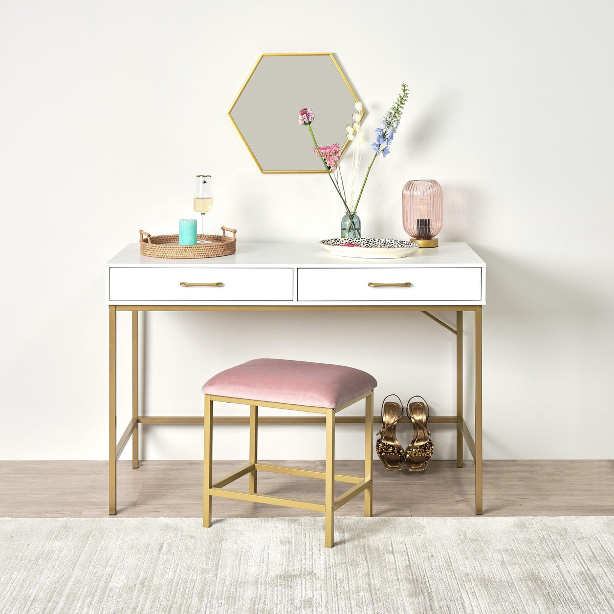 Marie dressing table - white - Laura James