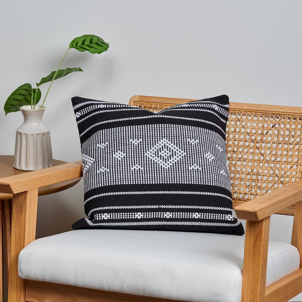 Black Aztec Cushion Cover