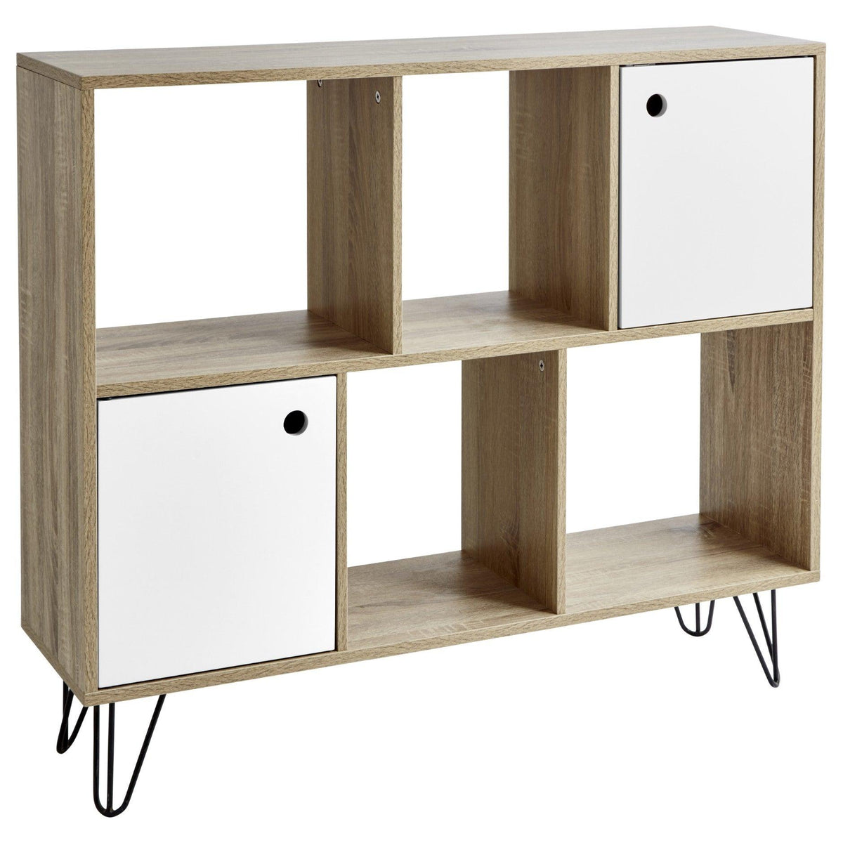 OUTLET-Anderson Bookcase Natural & White - Laura James