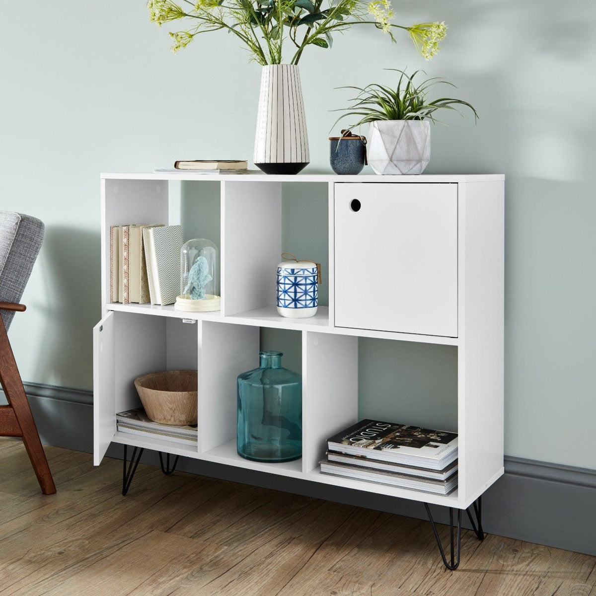 OUTLET-Anderson Bookcase - White - Laura James