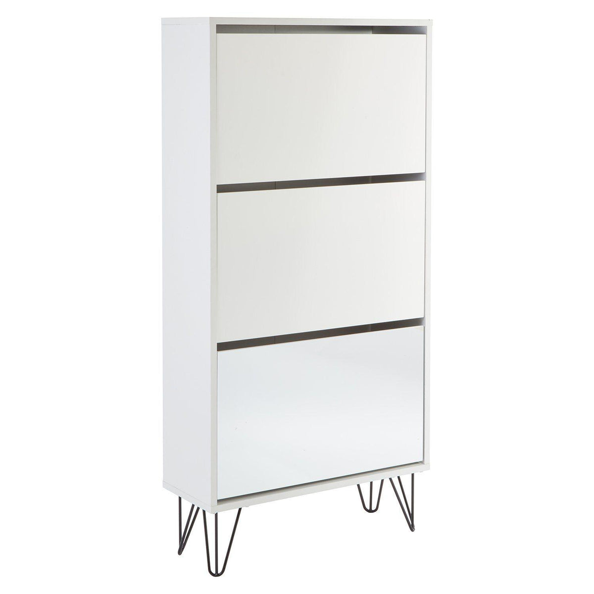 Anderson shoe cabinet - 3 door - white - Laura James