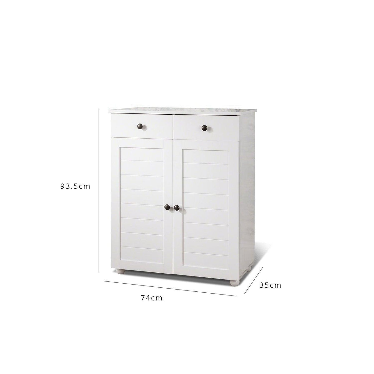 Outlet – Ascot shoe cabinet - white storage cupboard - Laura James