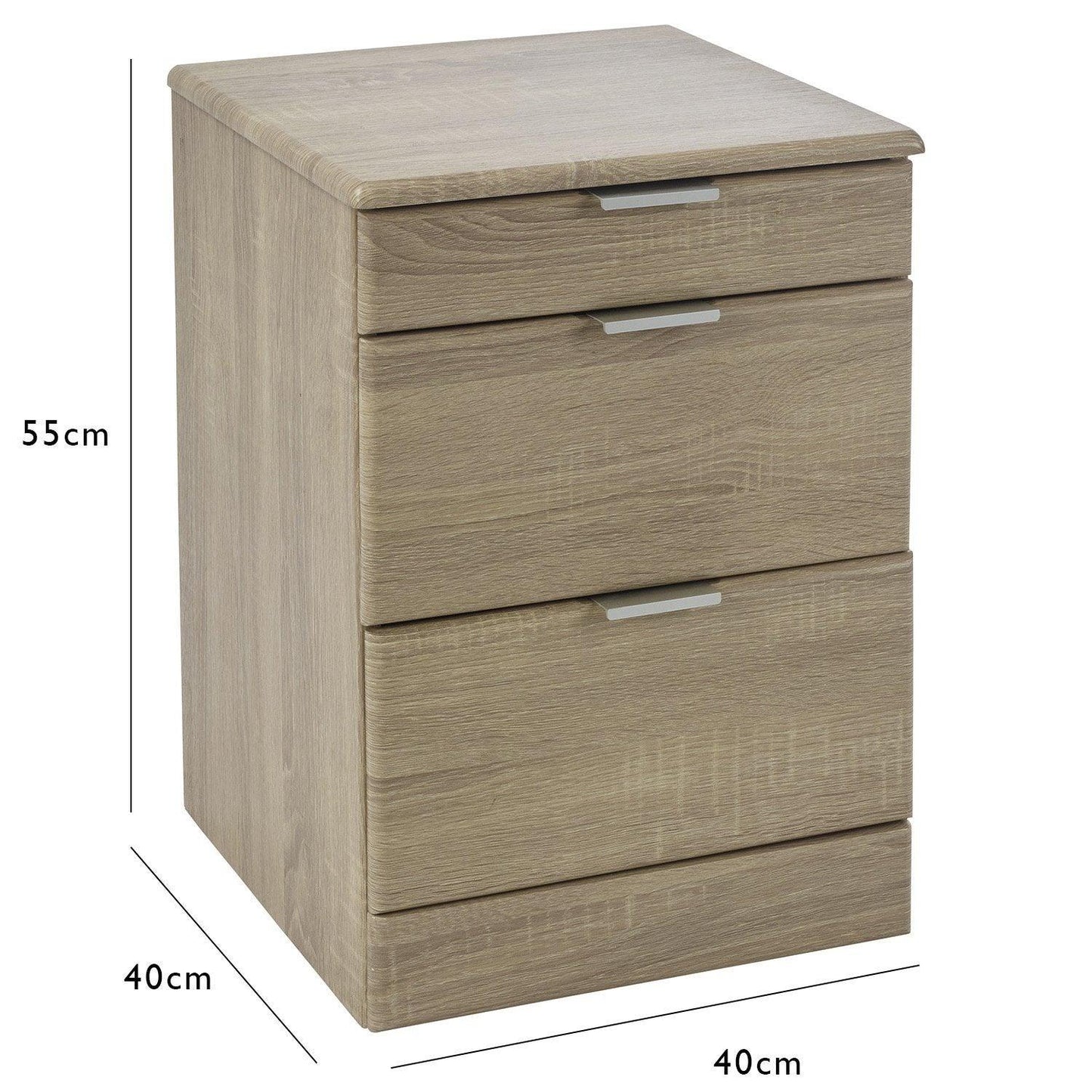 Ayla bedside table - light oak - Laura James