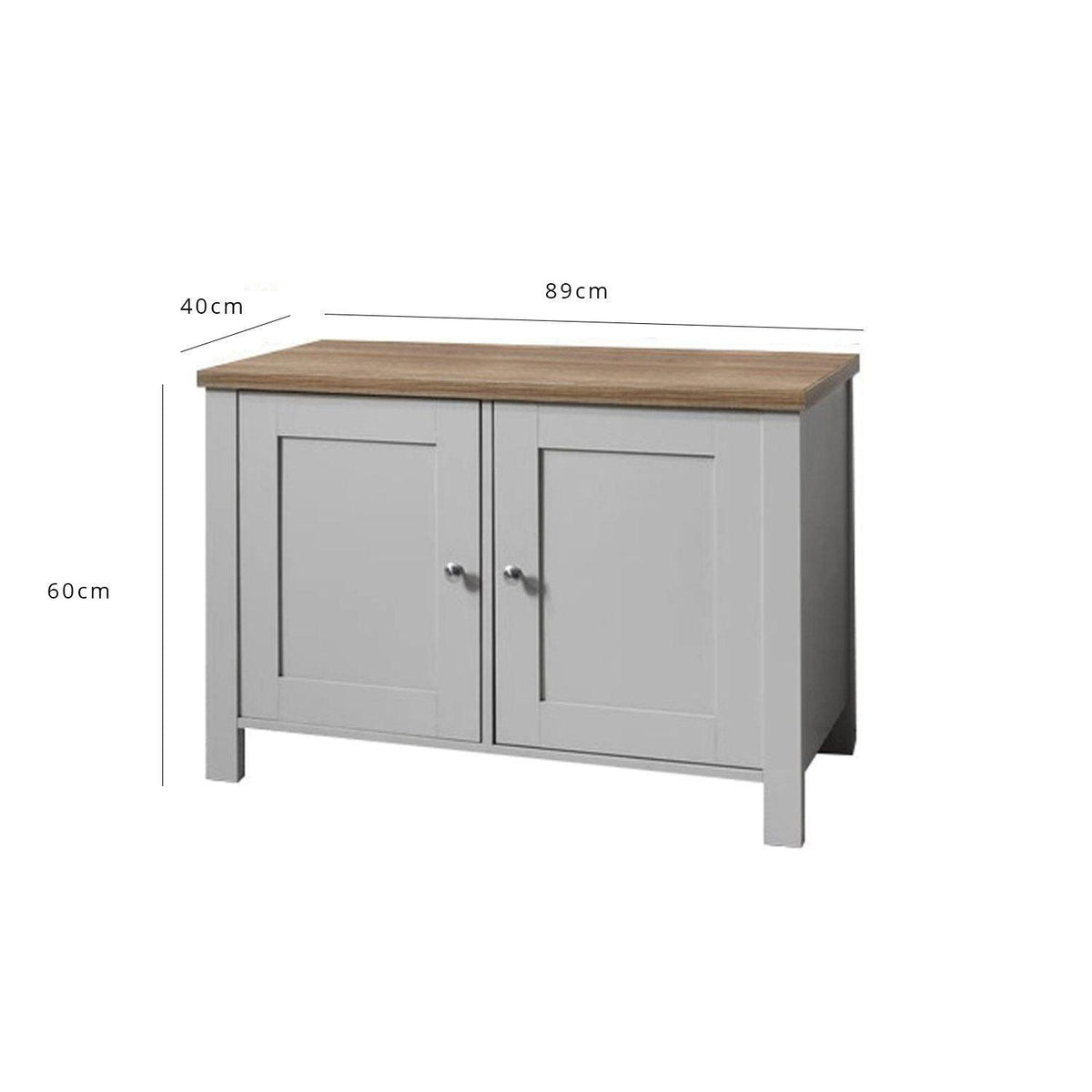 OUTLET-Bampton Hallway Cupboard - Grey - Laura James