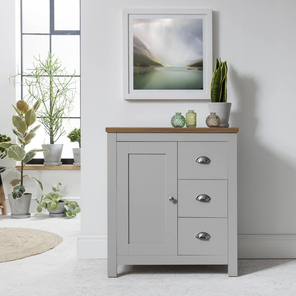 OUTLET - Bampton Sideboard 1 Door Grey - Laura James