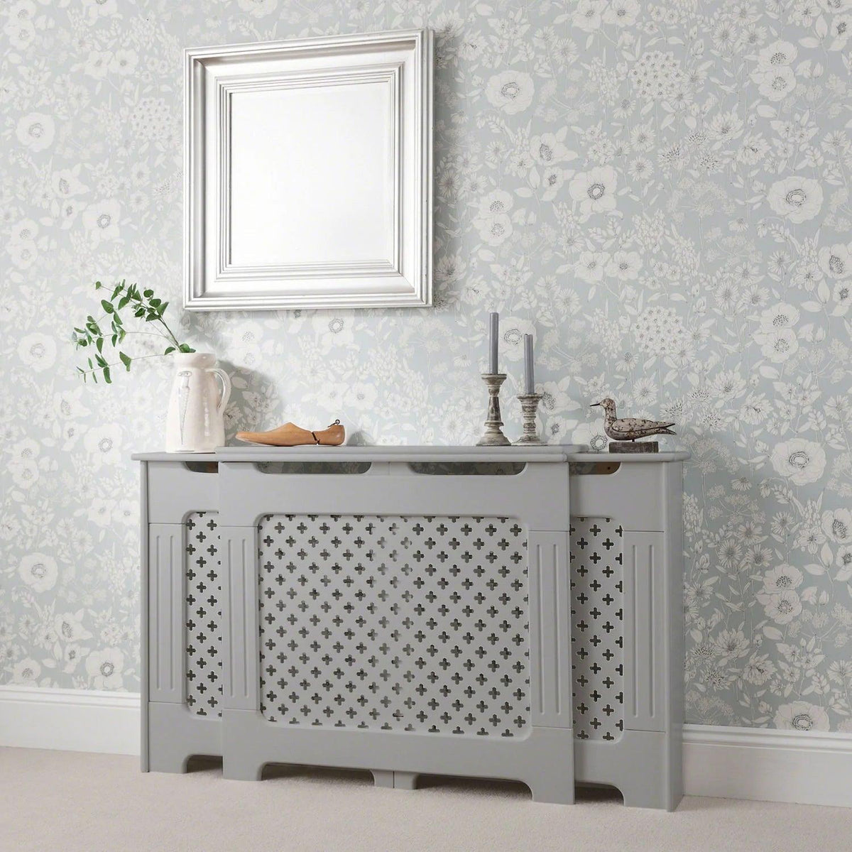 Edith radiator cover - grey - adjustable - Laura James