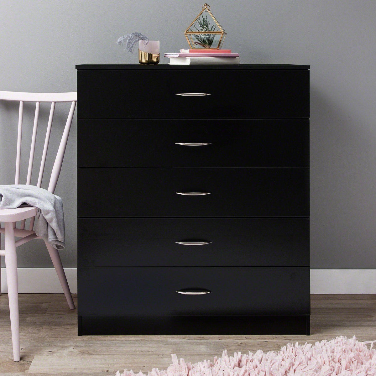 Chest of Drawers - Black - Laura James