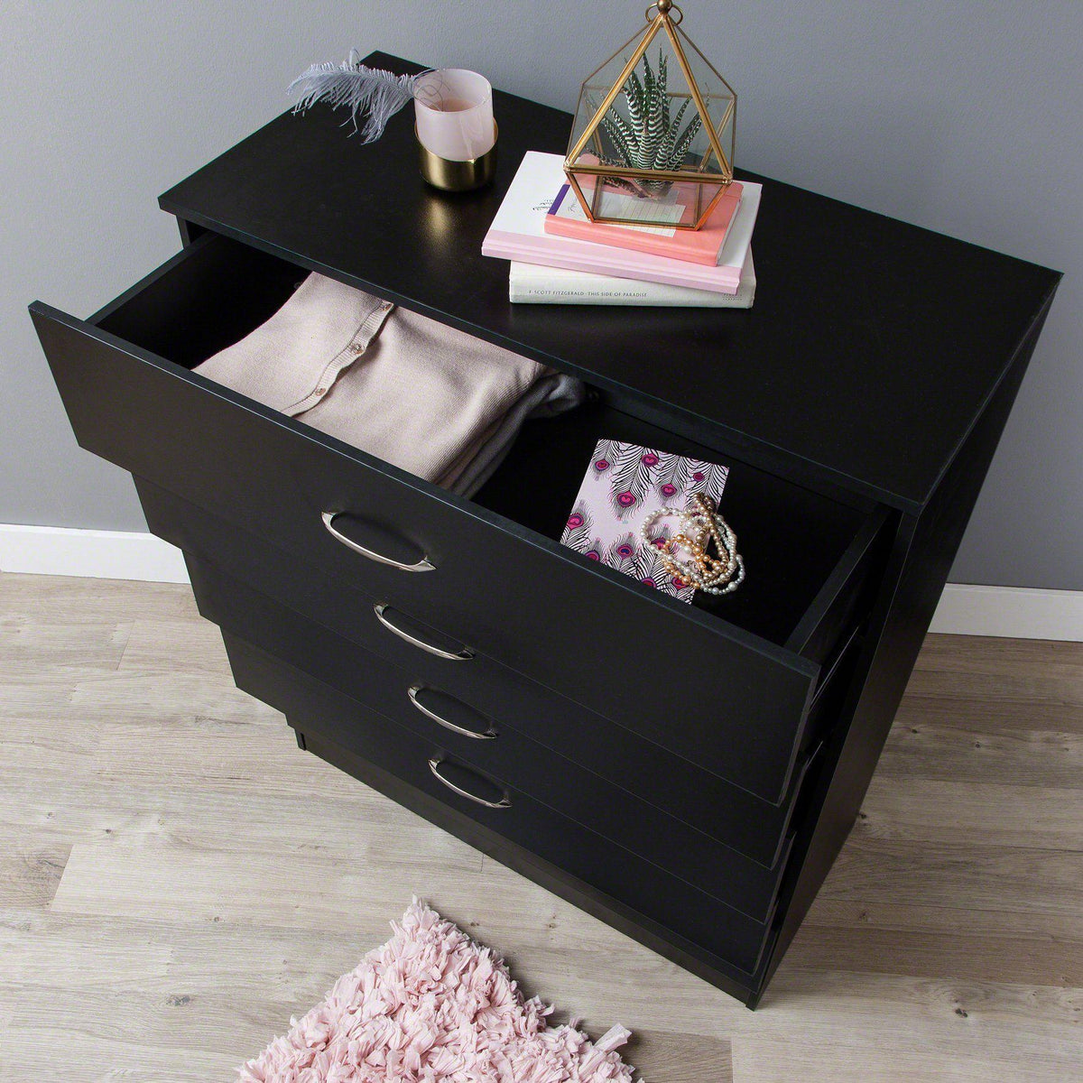 Chest of Drawers - Black - Laura James