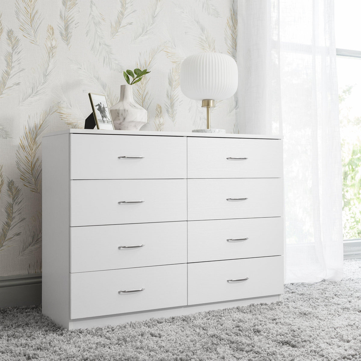 Outlet - Essie chest of drawers - 8 drawer - white - Laura James