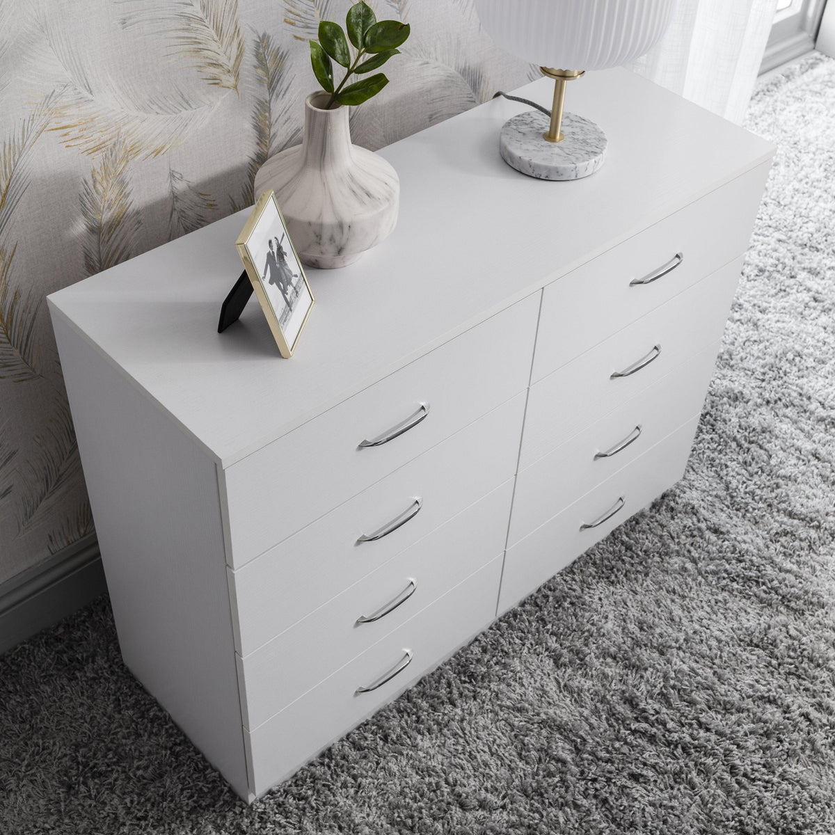 Outlet - Essie chest of drawers - 8 drawer - white - Laura James