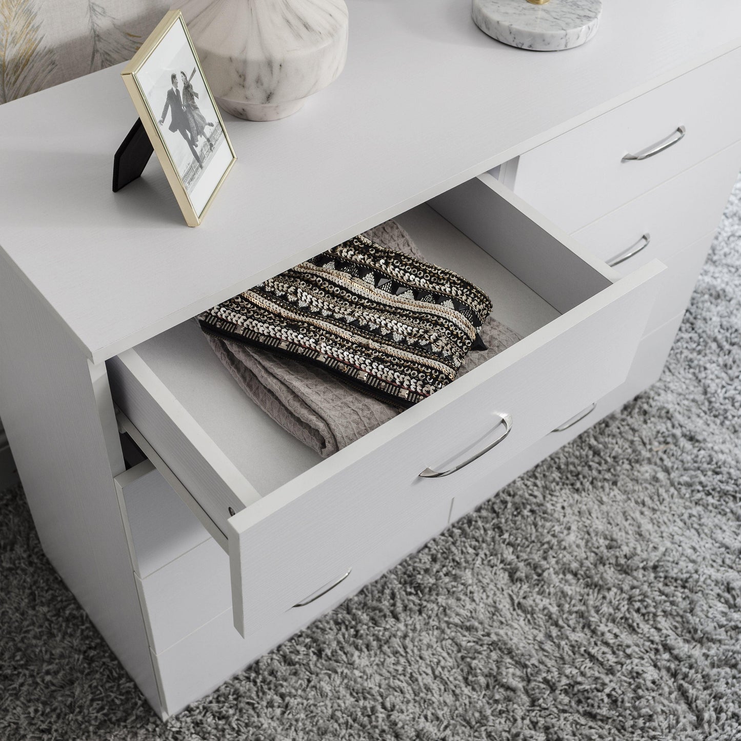 Outlet - Essie chest of drawers - 8 drawer - white - Laura James
