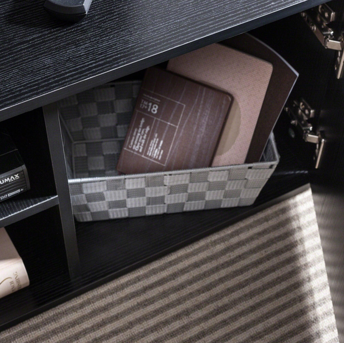 Black TV Unit with Storage and Shelf - Laura James - Laura James